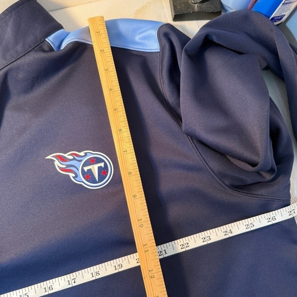 Tennessee Titans 1/4 zip Fleece pullover NFL Team Apparel Blue Sweatshirt 2XL - Picture 7 of 11